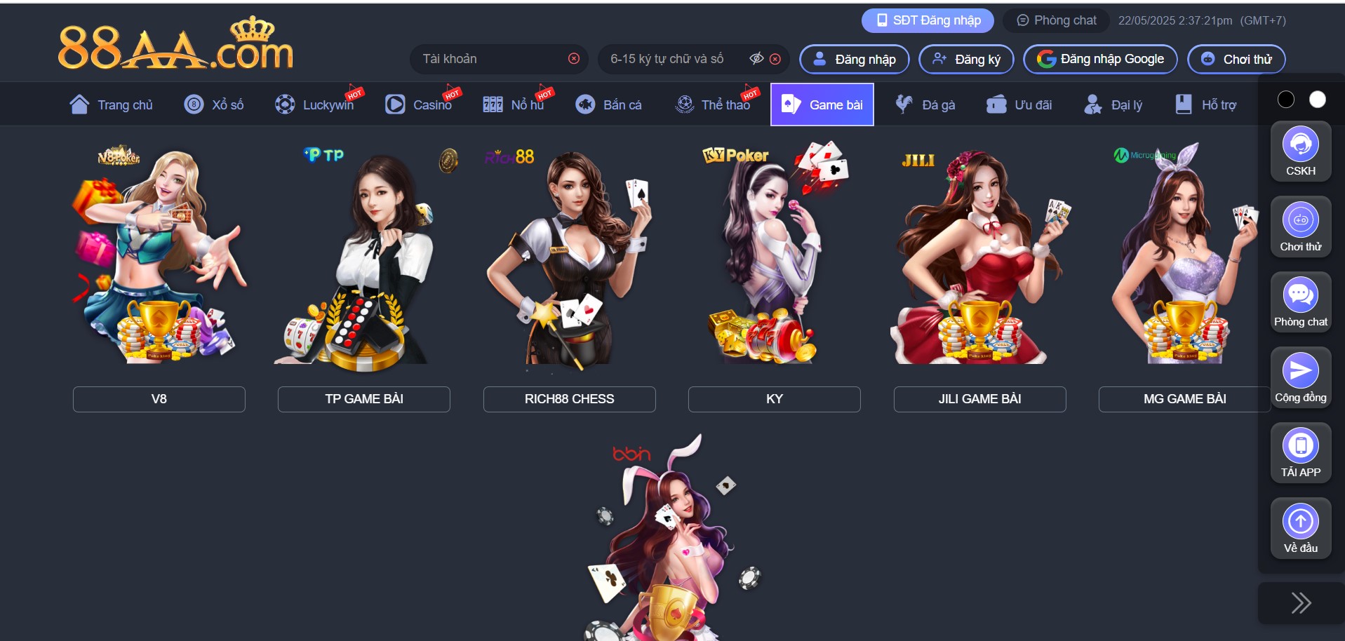 Casino 88AA – Khám Phá Sảnh Game Bài Đỉnh Cao, An Toàn Và Uy Tín